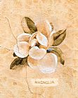 Magnolia on Cracked Linen by Cheri Blum